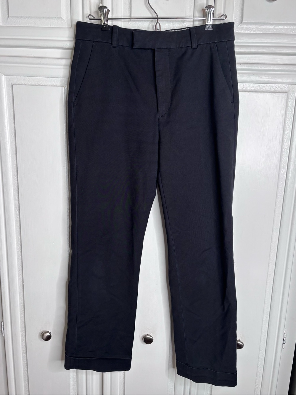 Zara Navy Women's Cuffed Chino Pants size 4